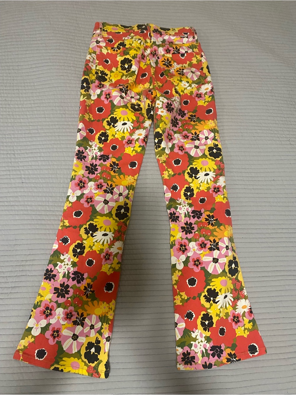 MOTHER The Mid Rise Smokin Double Flood Floral Ankle Jeans Size 25 - Picture 10 of 13